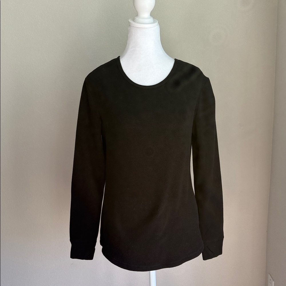 Climate Right by Cuddl Duds women’s black fleece top